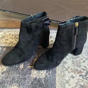 Kate Spade black suede booties.